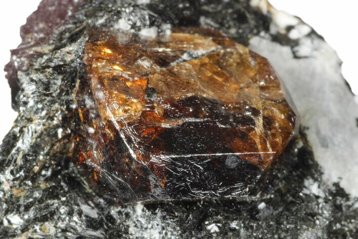 Fluorescent Zircon Crystal in Biotite Schist - Norway #175869